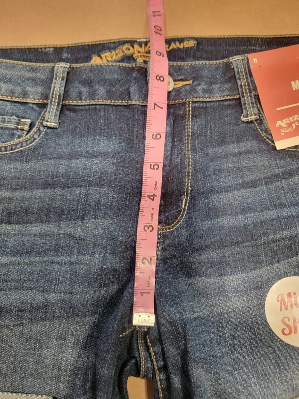 Arizona Jeans, Size Juniors 11 Denim Midi Shorts, NEW with Tag